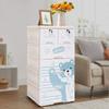 Cômoda de Plástico com 6 Gavetas Armário de Armazenamento Organizador de Guarda-Roupa Cômoda Empilhável Vertical para Roupas