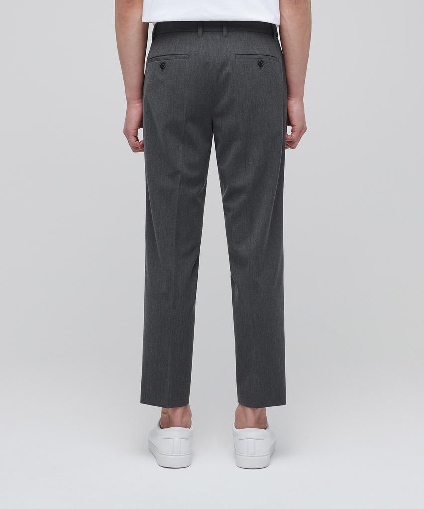 Musinsa Standard Lightweight Tapered Hidden Banding Crop Slacks [Medium Gray]
