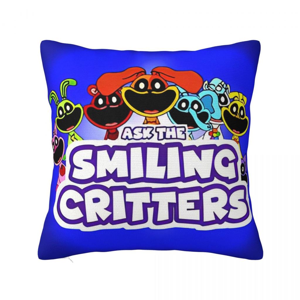 Cartoon Catnap Dogday Pillowcase Polyester Cushion Cover Gift Smiling Cats Pillow Case Cover Home Zipper 45*45Cm