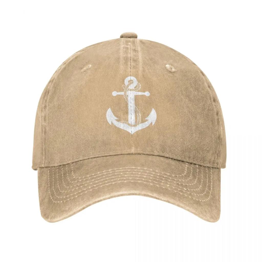 Anchor Nautical Captain Men Baseball Caps Distressed Washed Caps Hat Vintage Outdoor Workouts Unstructured Soft