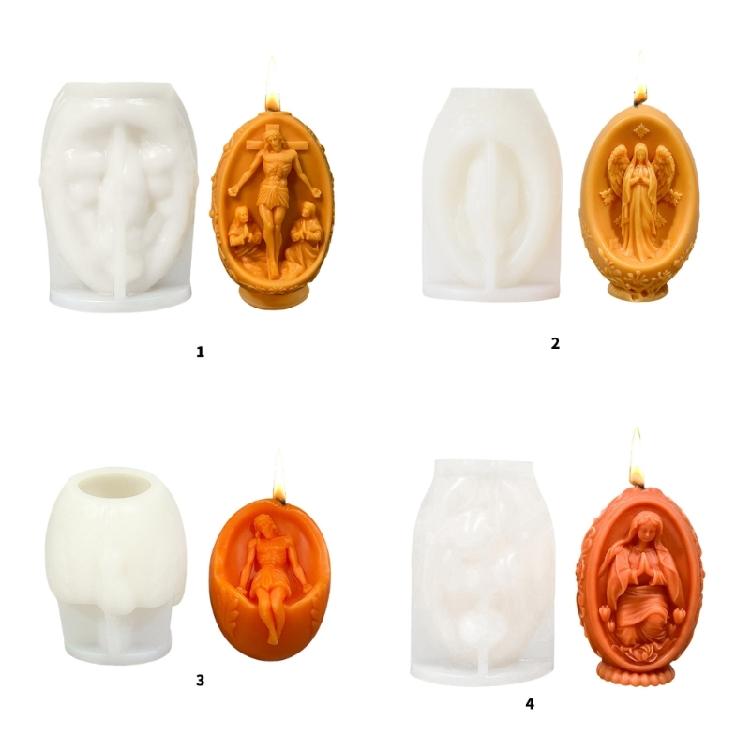 Eggs Candle Molds 3D Jesuses Eggs Silicone Moulds Plasters Molds Castings Molds Ornament Molds Epoxy Resin Molds