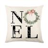 Christmas Pillow Cover Linen Printed Living Room Sofa Cushion Cover Bedroom Headboard Pillow Cover