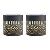 Decorative Solar Lights Metal Hollow Pattern Outdoor Step Wall Lights Weather-Resistant Landscape Lamp Waterproof Fence Lights for Garden Yard Decor