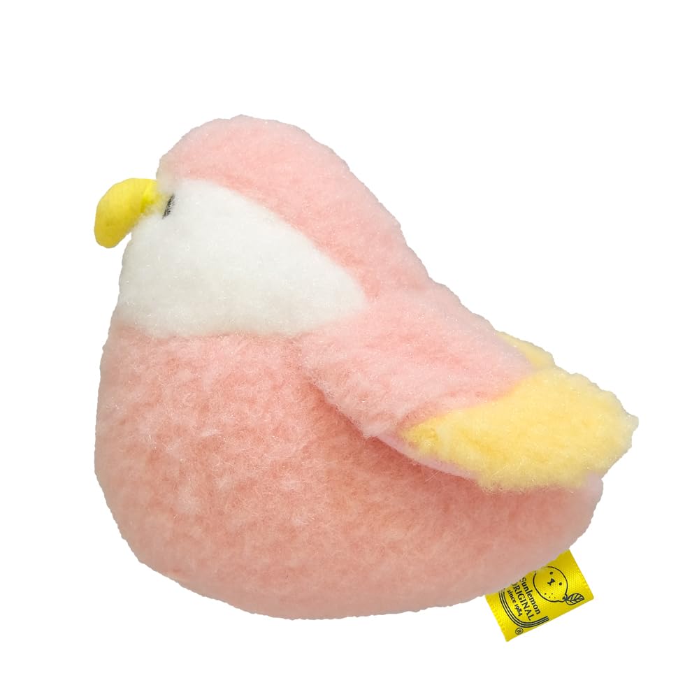 Sunlemon Powabiyori Bourke's Parrot Pink S 9 X 8.5 X 10cm Plush Animal P-8772