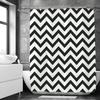 Waterproof Shower Curtains Geometric Stripes Bathroom Curtains With Hooks 3D Printing Decoration Large Size 240X180 Bath Screen