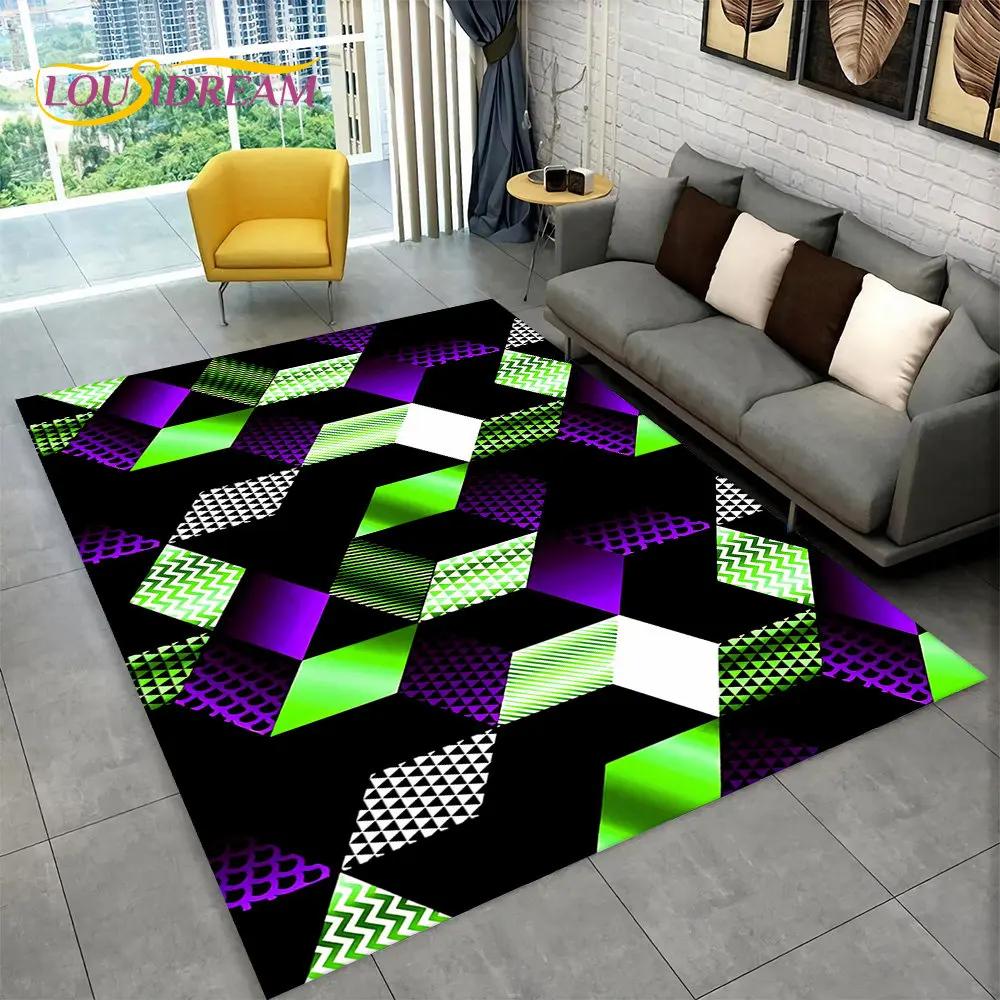 3D Vortex Illusion Area Rug,Abstract Geometric Optical Carpet Rug for Living Room Bedroom Sofa Doormat Decor Non-slip Floor Mat