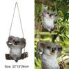 Yard Garden Decor Lovely Swinging Koala Bear Hanging Statue Outdoor Figurines for Patio