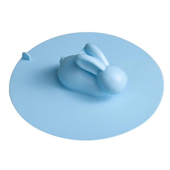 Bathtub Drain Stopper Silicone Floor Drain Cover with Rabbit Handle Strong Suction Anti-leak Anti-odor Universal Tub Stopper for Bathroom