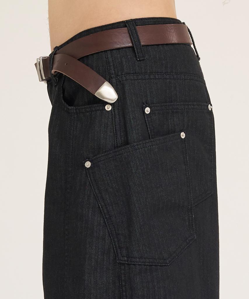 Akesi Dual Square Leather Belt_Brown
