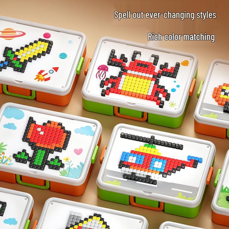 3D Mushroom Nails Puzzle Toy for Kids: DIY Educational Insert Board & Building Blocks