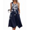 Women's Casual Dress For Summer Tank Dress Loose Beach Dress With Pockets Flare Midi Sundress