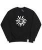GRAVER [Unisex] Big Daisy Drawing Smile Sweatshirt_Black