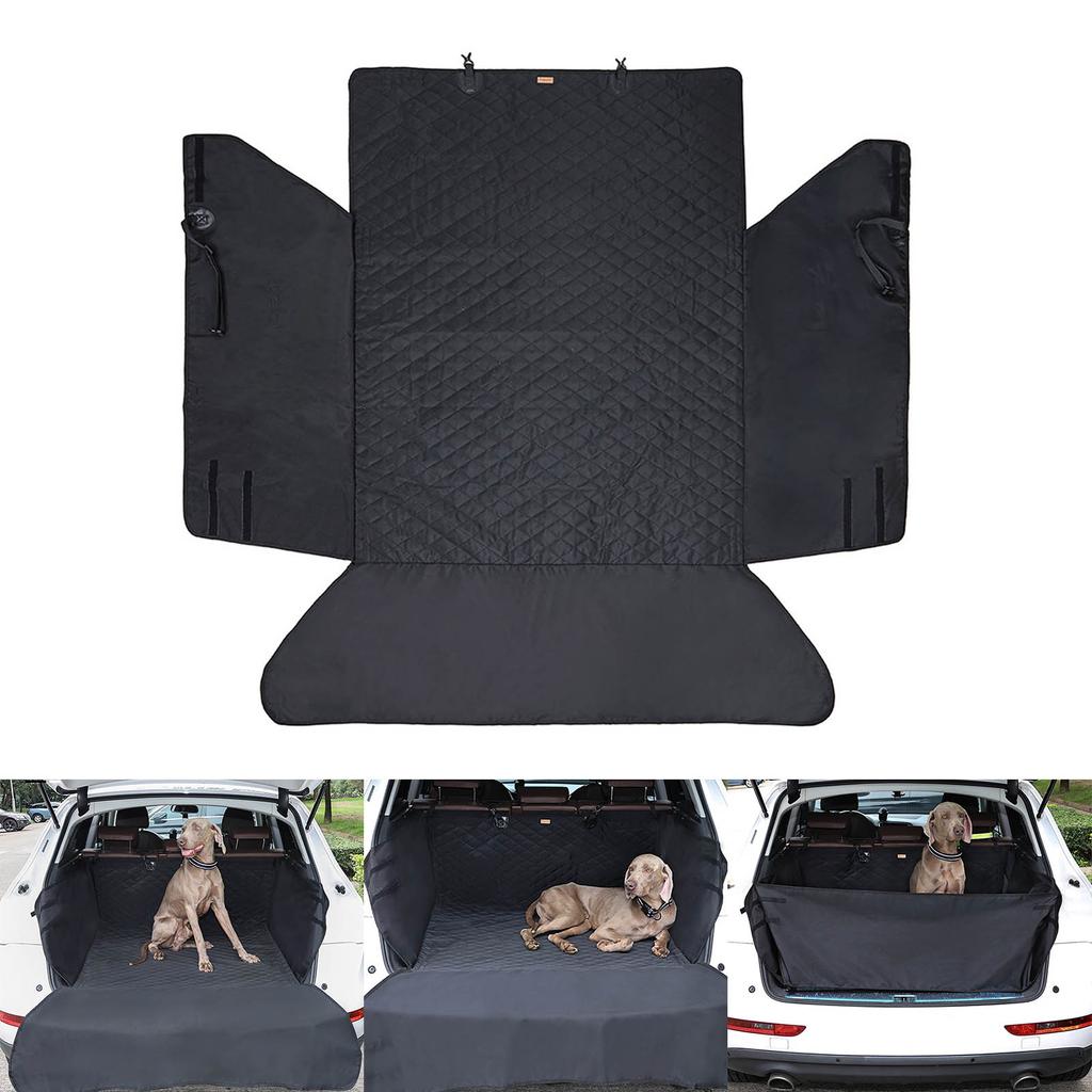 Pet Trunk Cargo Cover Mat Scratchproof Dog Seat Cover Easy To Install Adjustable Pet Backseat Liner Cargo Protector Mat
