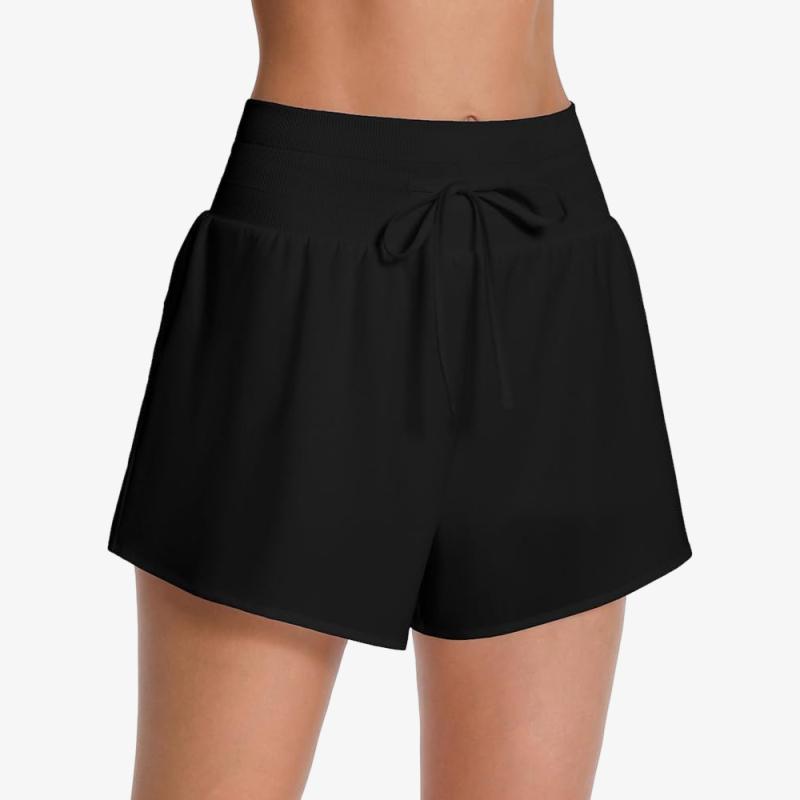 Charmleaks 3" Women 2 in 1 High Waisted Swim Board Shorts UPF 50+ Quick Dry Swim Trunks with Liner
