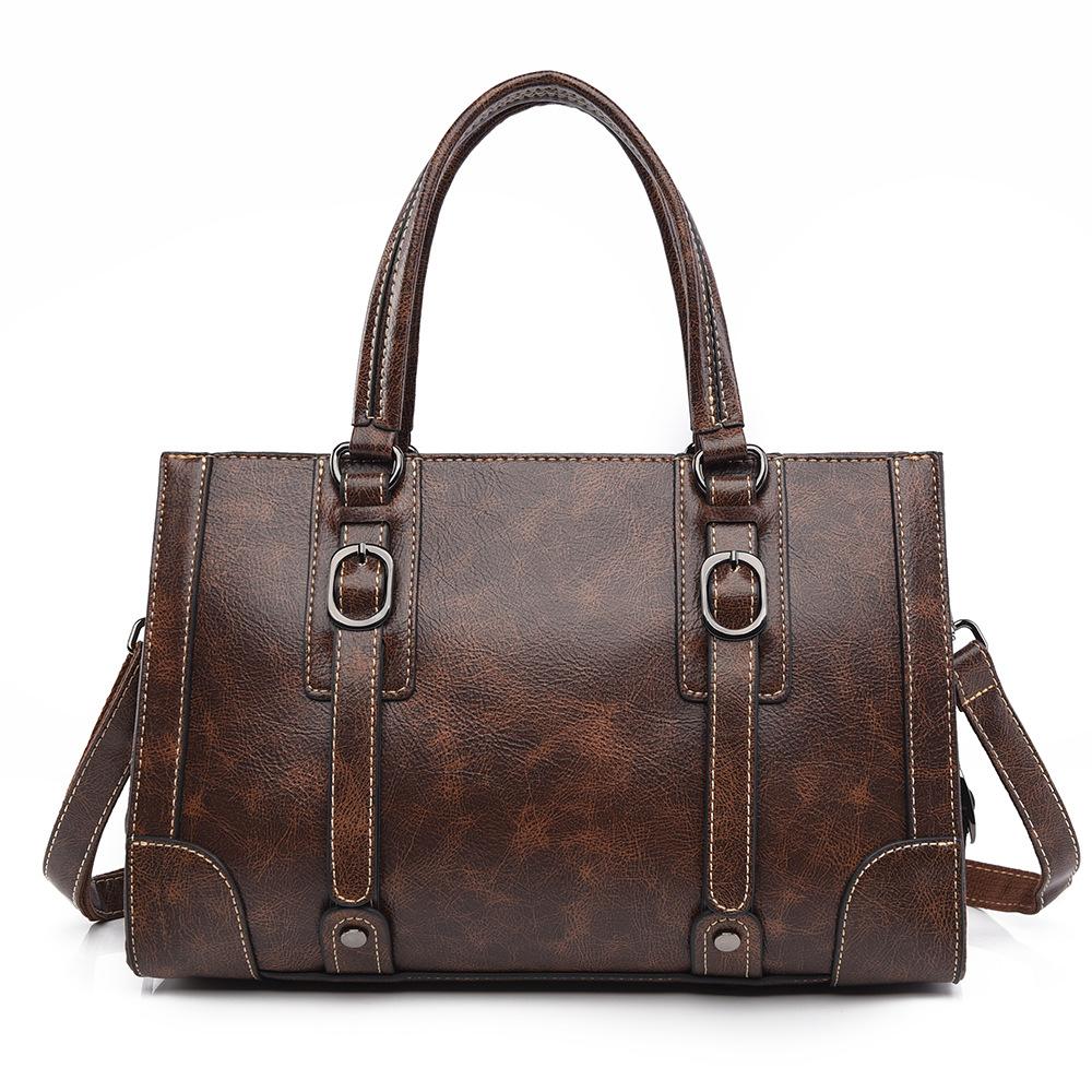 Ladies' Handbag, European and American Retro Fashion Women's Bag, High-end Sense, Large Capacity Tote Bag, Can Be Slung Diagonally
