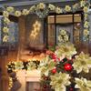 12 Stück Weihnachts-Poinsettien-Blumen Dekoration Künstliche Blumen für Weihnachtsbaumschmuck Geeignet für Heim-Weihnachtsdekorationen