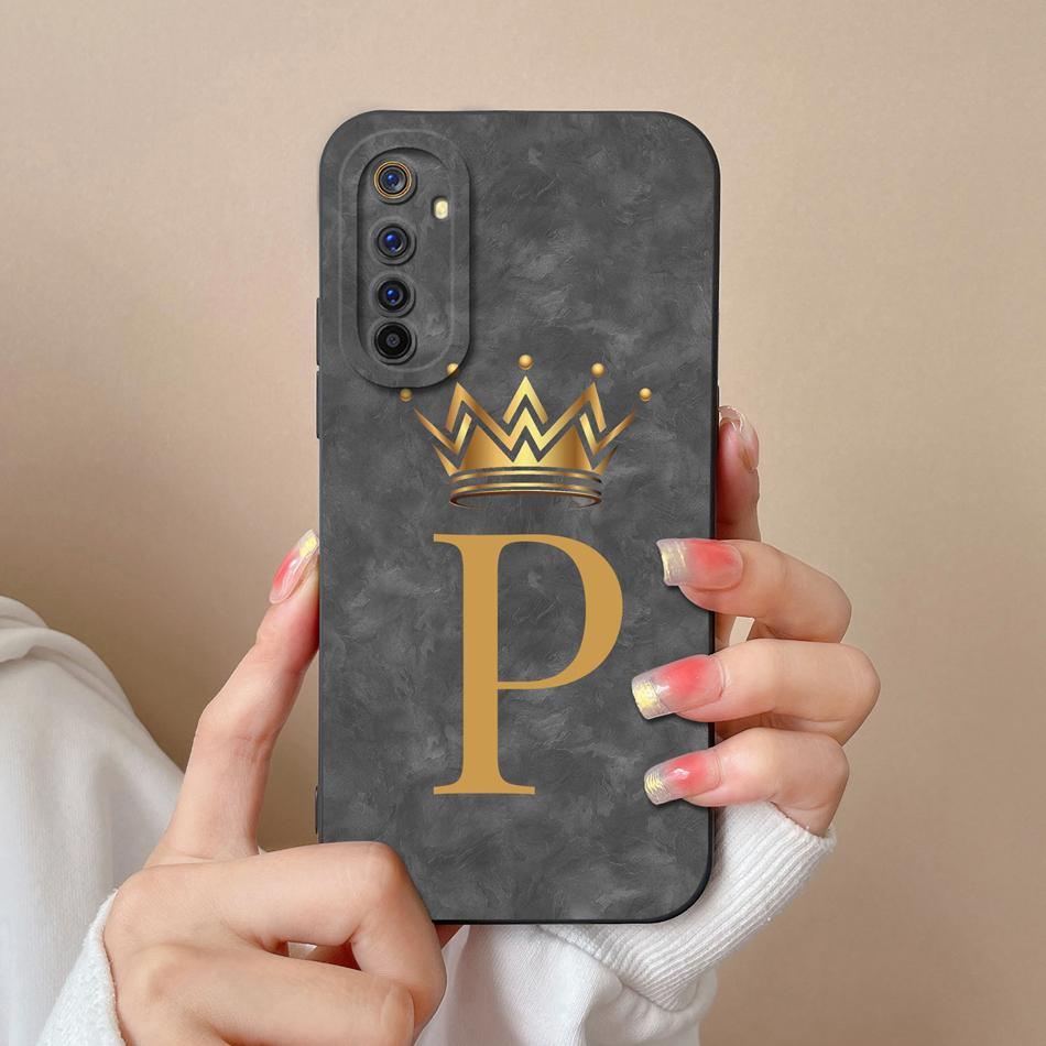 For Realme 6 Pro 6i 6S Phone Case Cute Letters Soft Full Protection Texture Silicone Back Cover For Realme6 Shockproof Housing