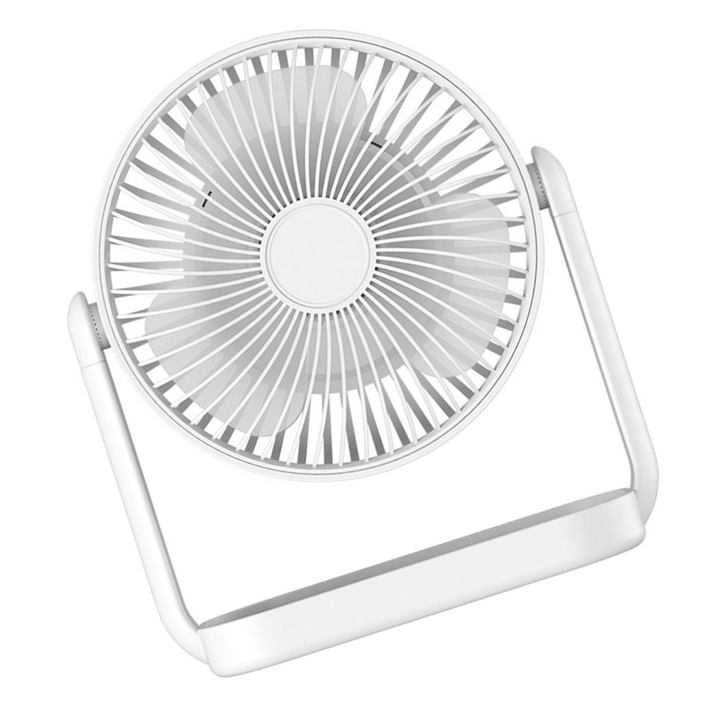 Small Desk Fan 3 Blades Multifunctional Quiet Rechargeable Fan for Home Camping