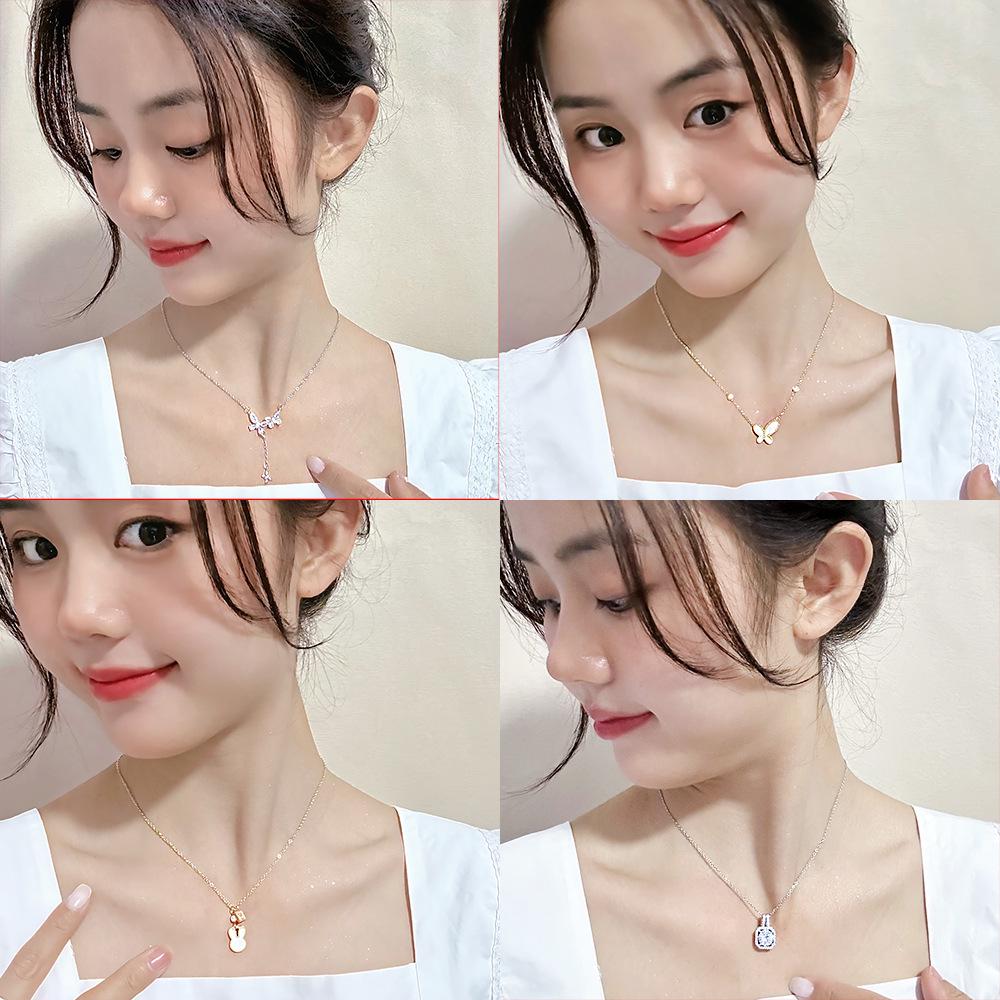 Korean Pearl Titanium Steel Versatile Choker - Luxury Women's Necklace