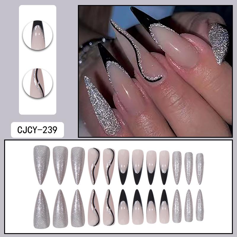 O5 European & American Long Press-On Nails - Hot Girl Wearable Nail Art Stickers