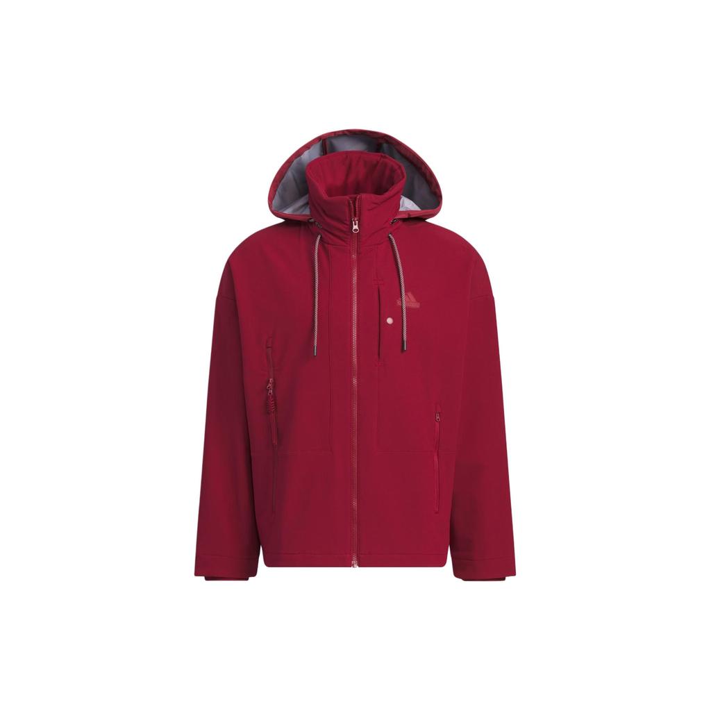 Adidas Future Style Jacket Reflective Stripes Color Block Sports Casual Hooded Jacket Men Jacket Burgundy IM9060