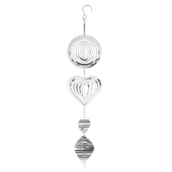 Wind Spinner Bird Reflector Highly Reflective Indoor Outdoor Garden Yard Farm Hanging Metal Wind Chime Bird Deterrent