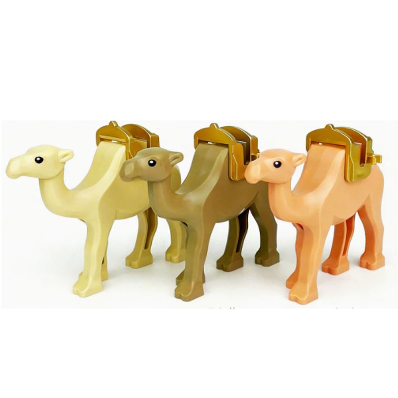 MOC Animal Scene Building Blocks Zoo Elephants Giraffes Chimpanzee Camels Goats Camel Parrots Pigeon Accessories Bricks Toys N09