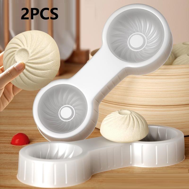 Handmade Baozi Mold Kitchen Tool for Baking Chinese Steamed Buns Bread Dough Pastry Cooking Utensils - 1/2/3Pcs Household Items