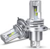 H4 LED Headlight, Hi/Lo Switching, For Cars/Motorcycles, Fanless, 12000 Lm, DC /24V Compatible with