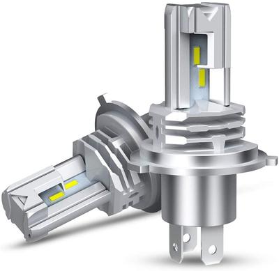 H4 LED Headlight, Hi/Lo Switching, For Cars/Motorcycles, Fanless, 12000 Lm, DC /24V Compatible with