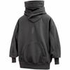 Men's Retro High Collar Hooded Sweatshirt - Spring/Autumn Hip Hop Street Style