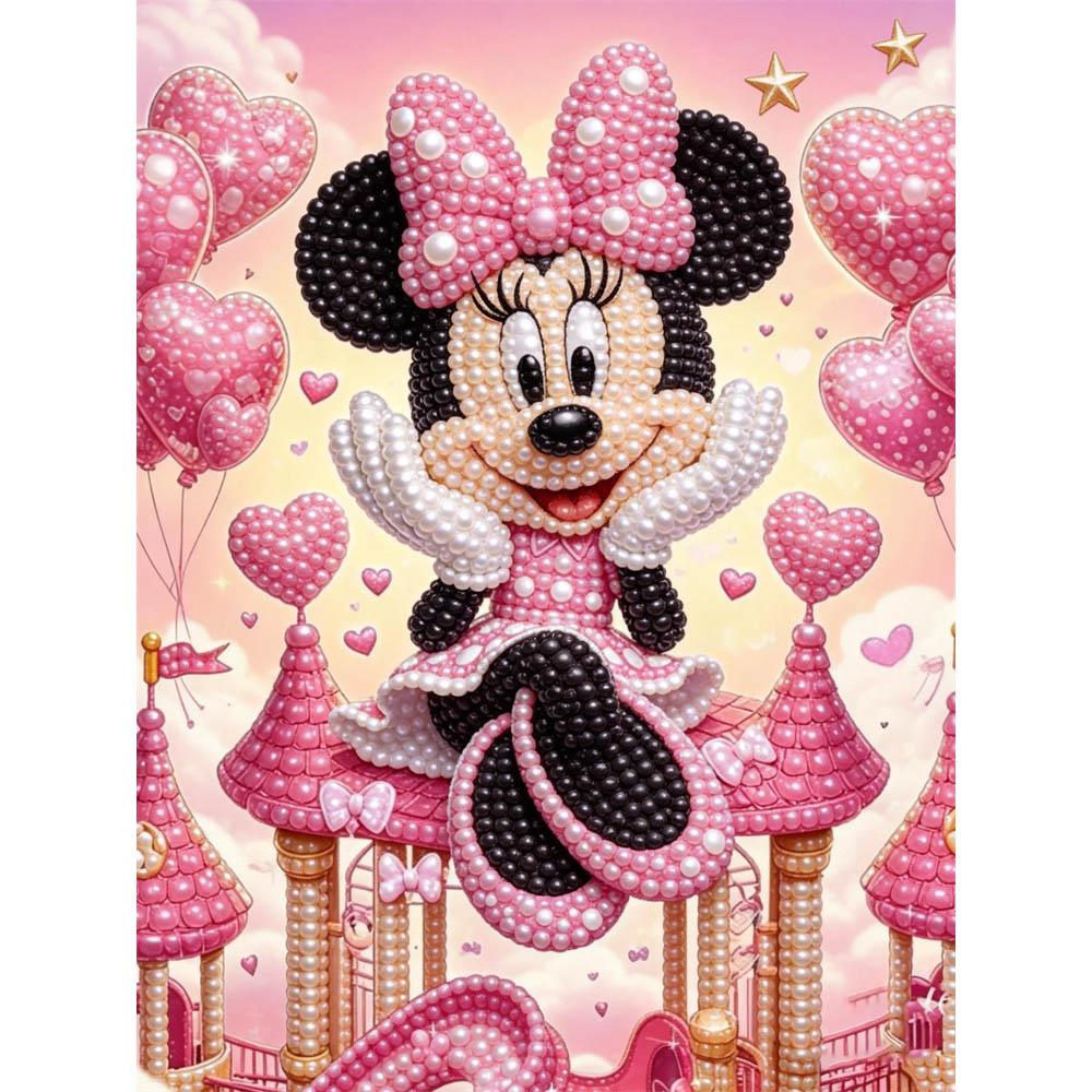 Disney Pearl Painting Minnie Castle Art Set These Handmade Pearl Art Paintings for Wall Decoration Make Wonderful Gifts for Home or Office Decoration