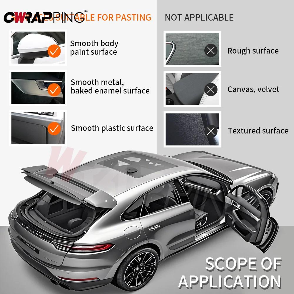 Automobile Styling Sticker Black Gloss Forging Film Waterproof Carbon Fiber Color Change Self-adhesive Decorative Accessories