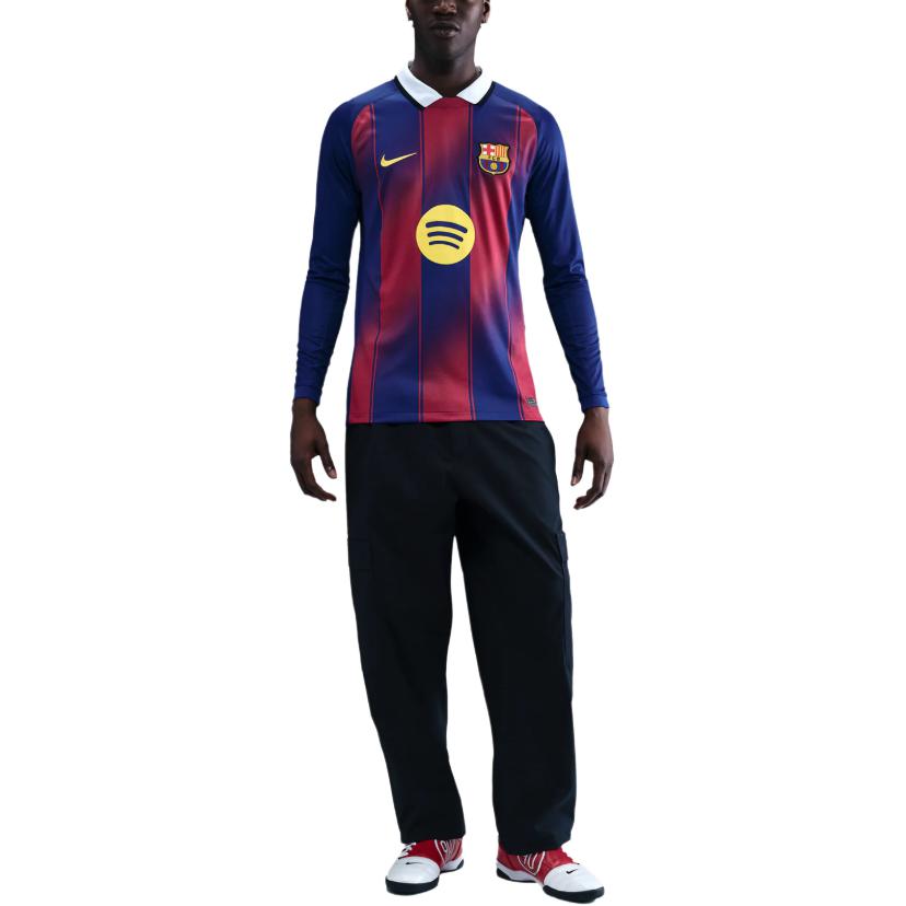 Nike FC Barcelona 2025/26 Camiseta de Local para Hombre Nike Dri-FIT Réplica de Fútbol Manga Larga HJ4611-456
