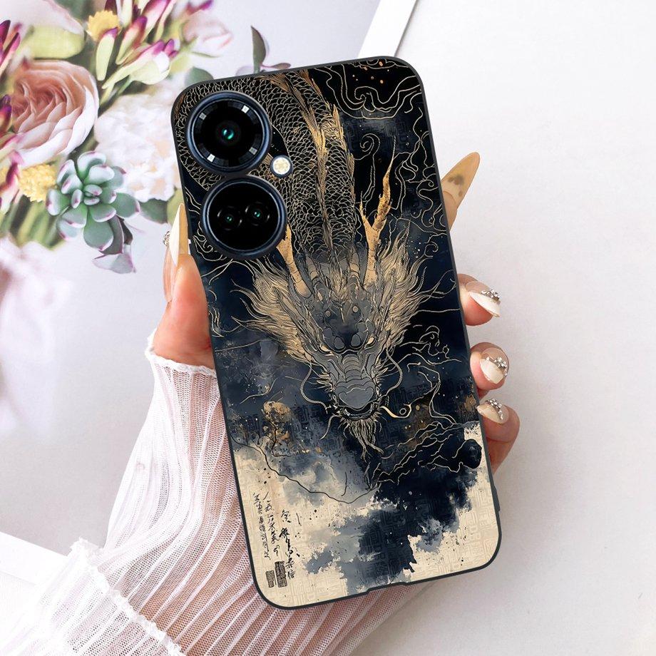 For Tecno Camon 19 Pro 19 Neo Camon19 4G Phone Case Matte Soft TPU Bumper Cover Cool Cartoon Luxury Butterfly Flower Funda