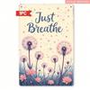 Metal Poster Wall Art Vintage Just Breathe Sign Dandelion Flowers Living Room Decor