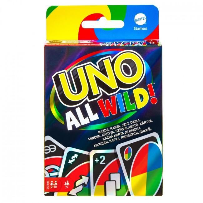 Mattel UNO: All Wild - Juego de cartas familiar