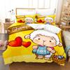 Cartoon Schaap Dekbedovertrek Set Schattig Wit Schaap Bloemen Patroon King Queen Full Size voor Kinderen Jongen Meisje Cadeau Polyester Beddengoed Set