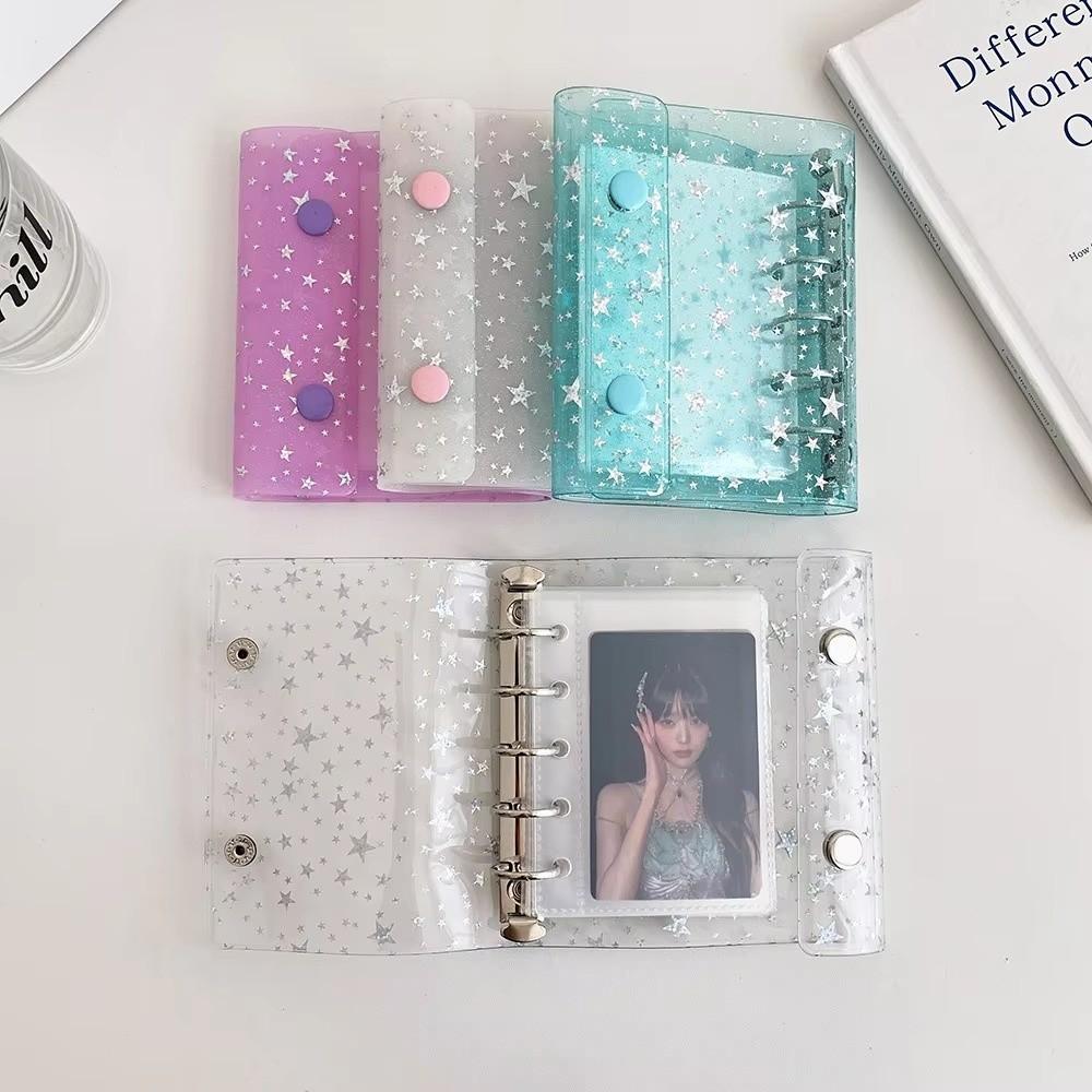 Sparkling M5 Stars Loose Leaf Card Album Y2k Fashion Photo Storage Diary Book  Photo Collecting
