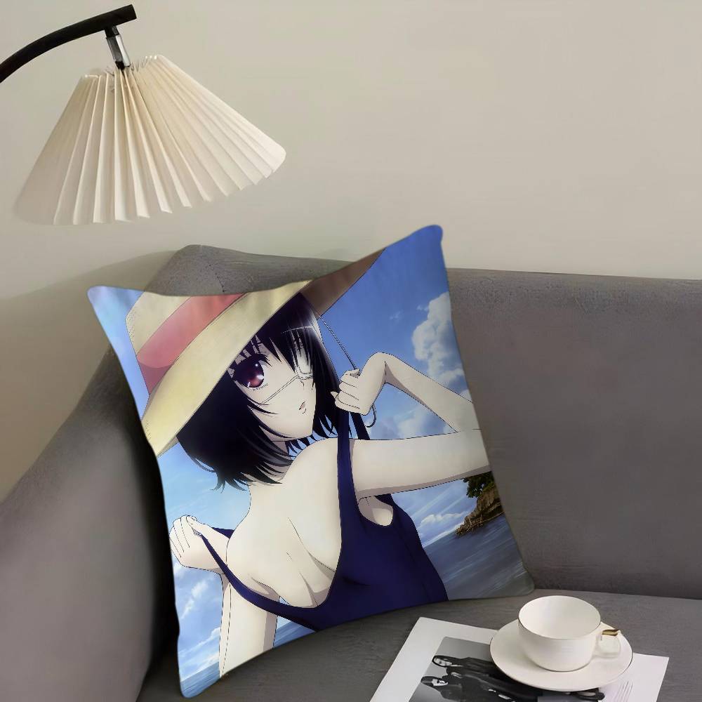 M-Misaki Mei Cartoon Animation Personalisiertes Bild Text Heim Dekorative Kissen Haushaltsgeschenke 45x45cm