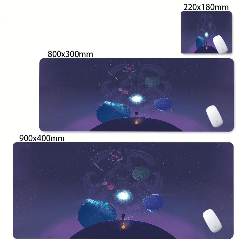 Mouse Pad XXL Anime Gamer Outer Wilds Mousepad Laptop Universe Space Solar System HD Desk Mat PC Gaming Accessories Keyboard Pad