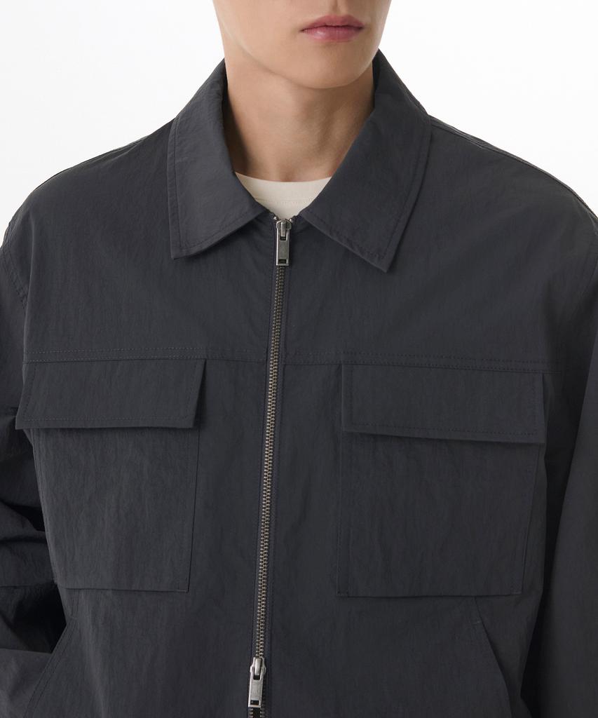 Musinsa Standard Nylon Crease Double Pocket Zip-Up Jacket [Grey]