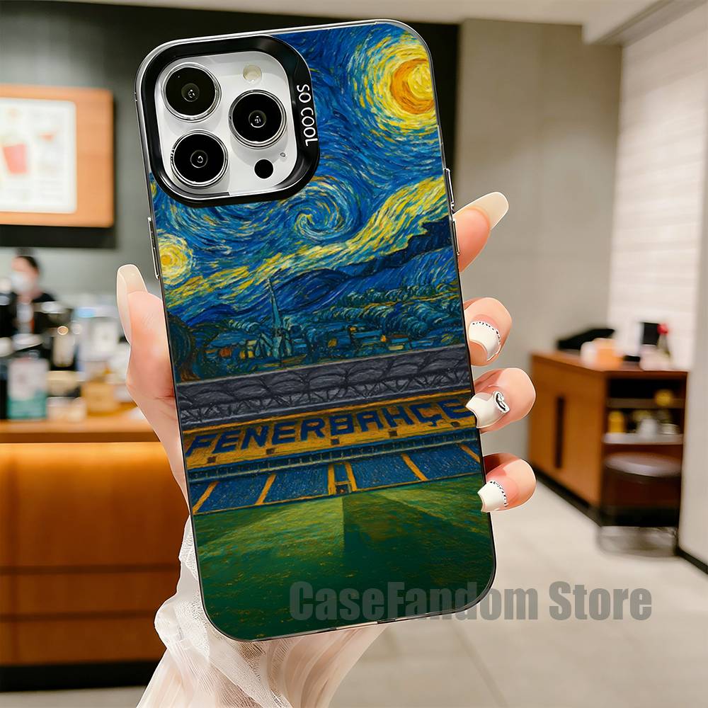 Turkey F-FenerbahceS-E For iPhone 17,16,15,14,13,12,11,Pro,MAX,Plus Black Shockproof Candy Matte Cover