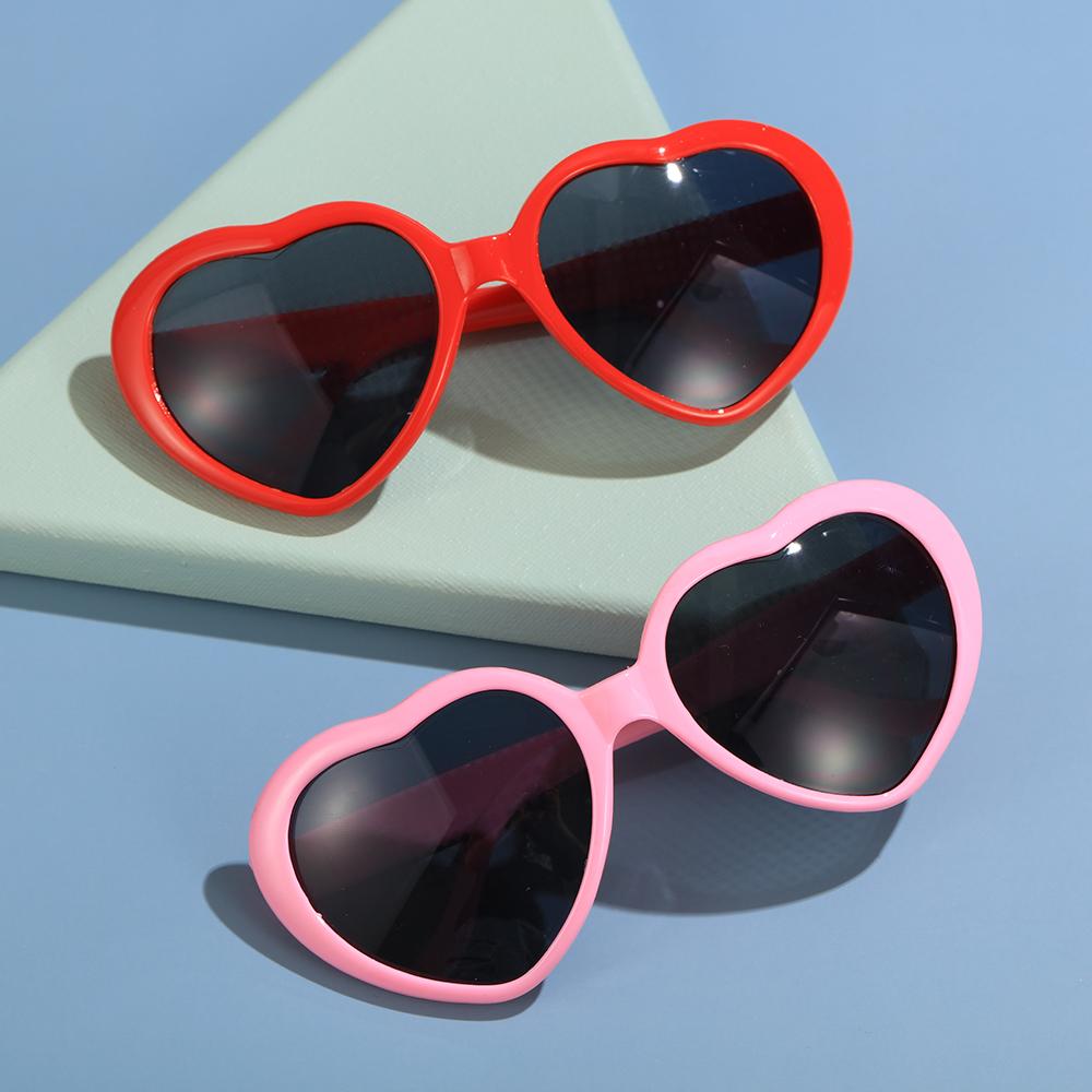 Durable Heart Diffraction Glasses Heart-shaped Special Effect Glasses Lights Become Love Image