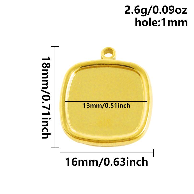 6 Bucăți Tavă Elegantă Rotundă Inimă Cireșe Accesorii din Oțel Inoxidabil Placat cu Aur Real Pentru Realizarea Bijuteriilor Cantitate Mare Baze Plate Lipibile Pandantive
