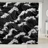 Koi Fish Shower Curtain Japanese Style Bath Curtain For Boys Girls Teens Ocean Marine Bathroom Shower Curtain Set Waterproof