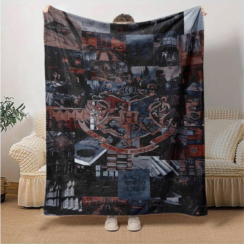 Harry Potter Aesthetic Wall Collage PosterPrint Blanket, Soft Blanket For Sofa Office Bed And Travelling Daughter Birthday Gift Esj236