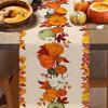 Christmas Table Runner Linen Holiday Decor Creative Halloween Thanksgiving Tablecloth Festive Atmosphere
