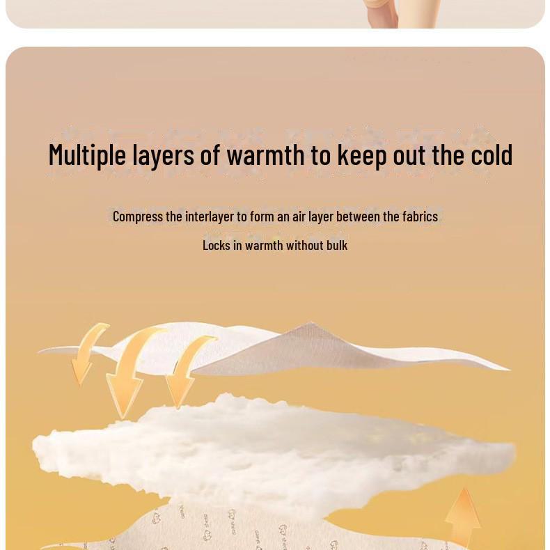Women's Round Neck and Men's High Collar Thermal Set: Plus Velvet Autumn Wear & Thickened Winter Underwear