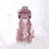 Cosplay Lolita Long Wave Bangs საყვარელი ჰელოუინის წვეულების სინთეზური Cosplay სითბოს მდგრადი პარიკი